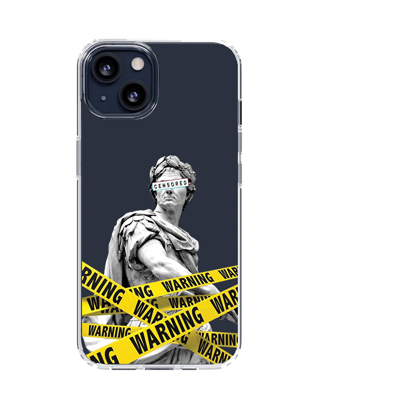 Warning Transparent Case