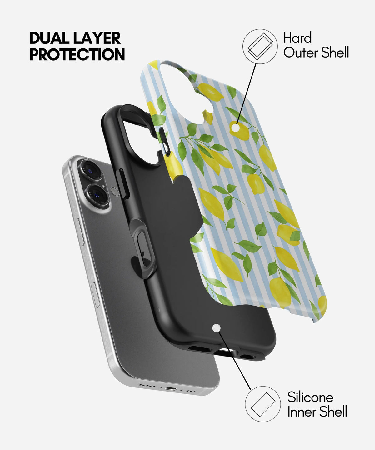 Lemon Soleil Premium Glossy Phone Case (Dual Layer) Available For All iPhone Models