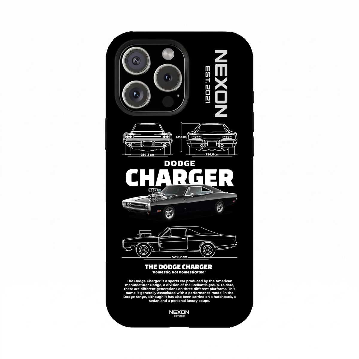 DODGE CHARGER Premium Glossy Phone Case (Dual Layer) Available For All iPhone Models