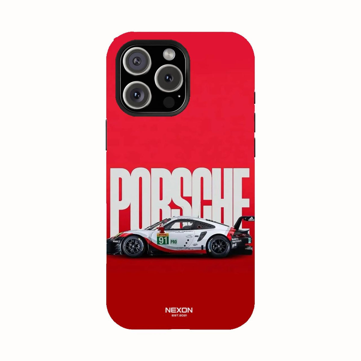 PORSCHE RED Premium Glossy Phone Case (Dual Layer) Available For All iPhone Models