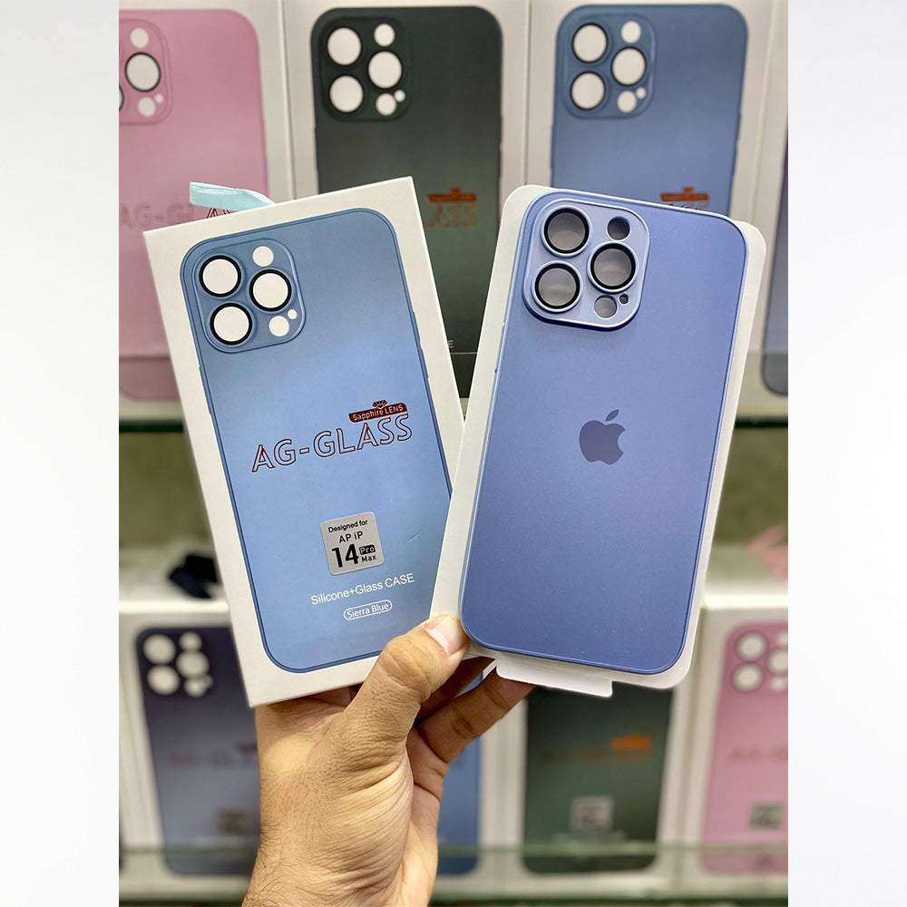 Sierra Blue Ag Glass Back Case