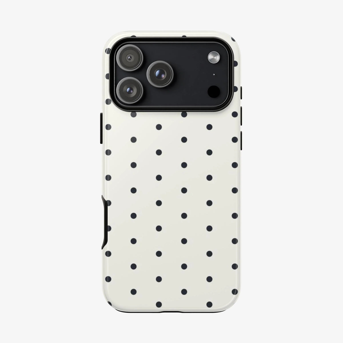 White Polka Dots glossy Phone Case (Dual Layer) Available For All iPhone Models