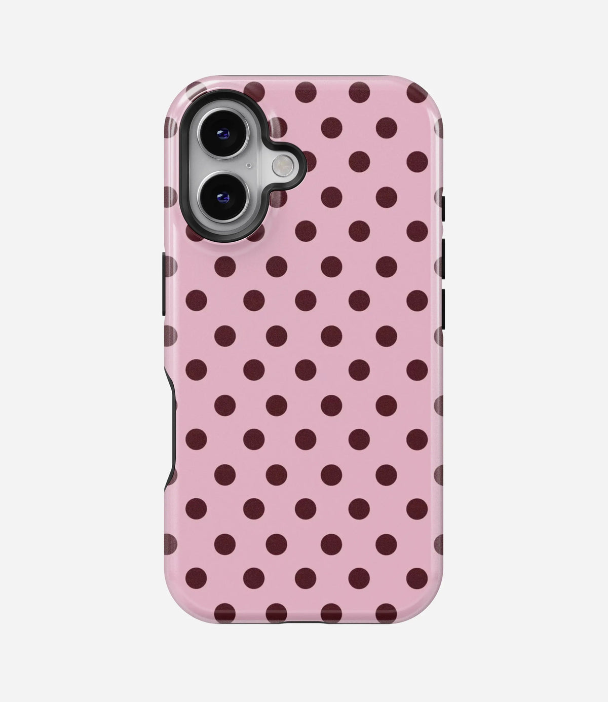 Pink Polka Dots Premium Glossy Phone Case (Dual Layer) Available For All iPhone Models