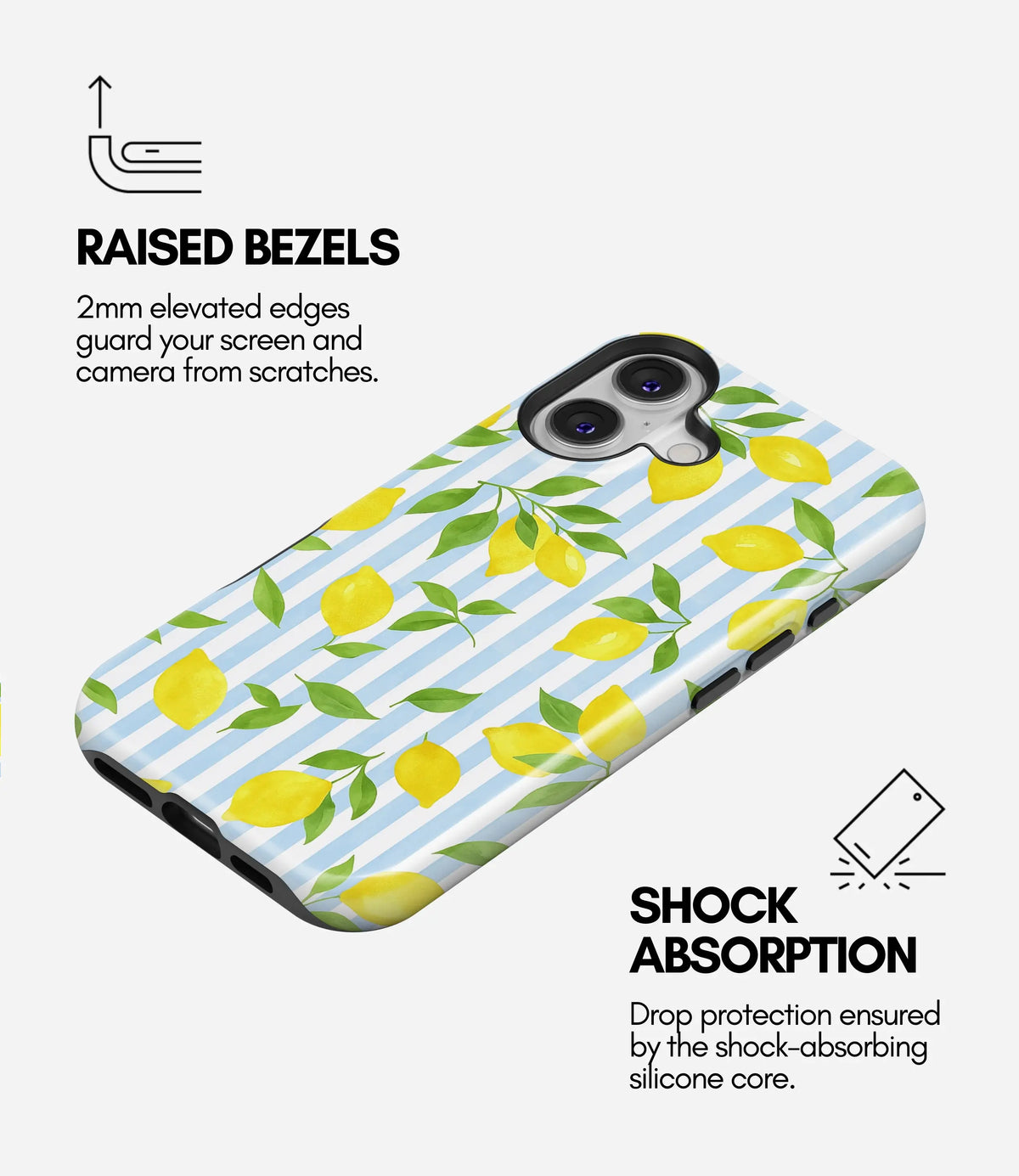Lemon Soleil Premium Glossy Phone Case (Dual Layer) Available For All iPhone Models
