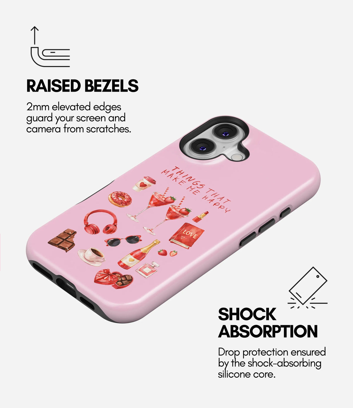 Blush & Bloom Premium Glossy Phone Case (Dual Layer) Available For All iPhone Models