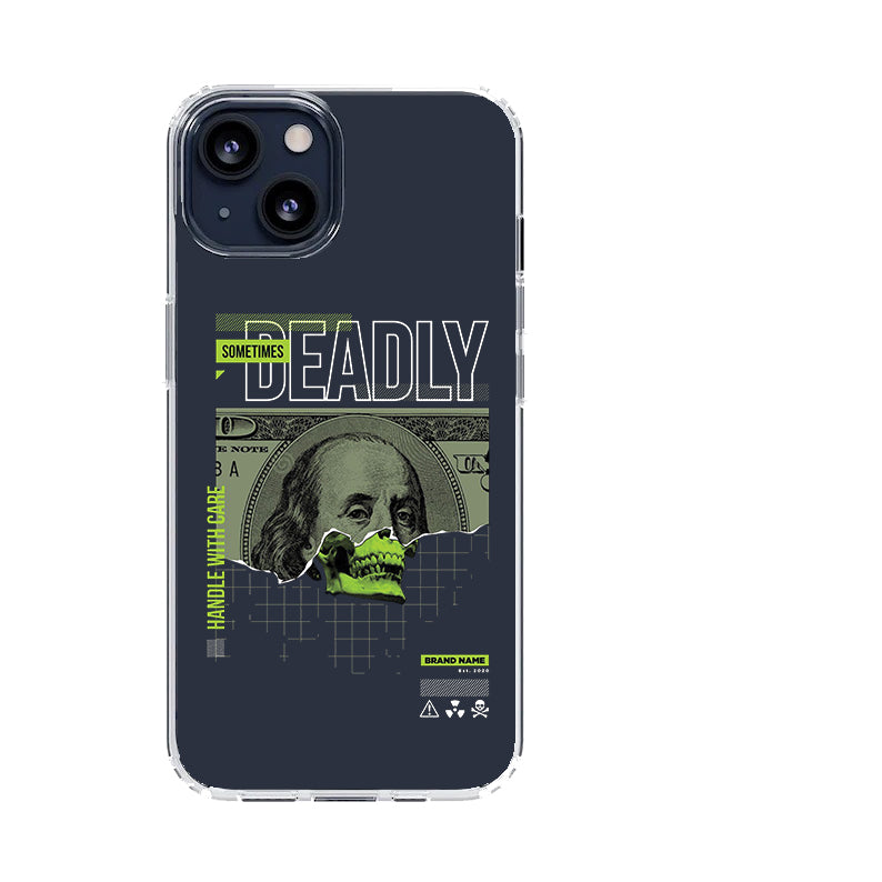 Skull Money Transparent Case