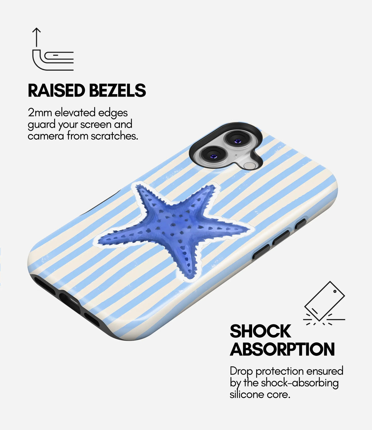 Seaside Charm Premium Glossy Phone Case (Dual Layer) Available For All iPhone Models