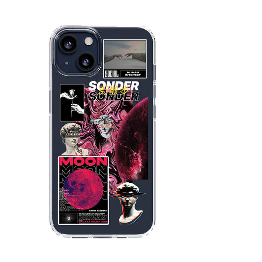 Red Moon Transparent Case