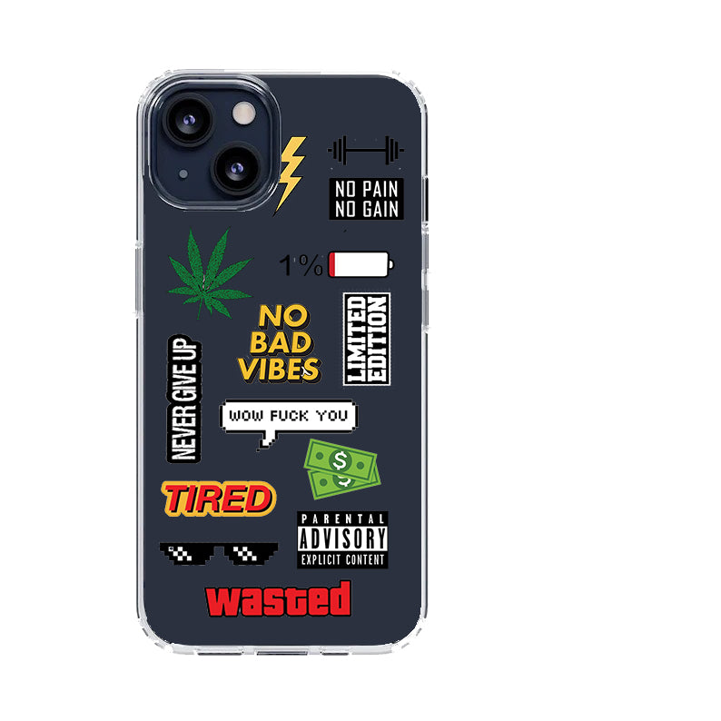 No Bad Vibes Transparent Case