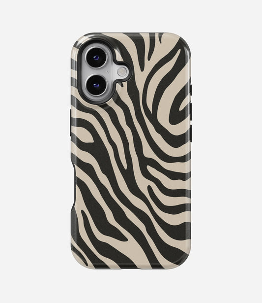Zebra Noir Premium Glossy Phone Case (Dual Layer) Available For All iPhone Models