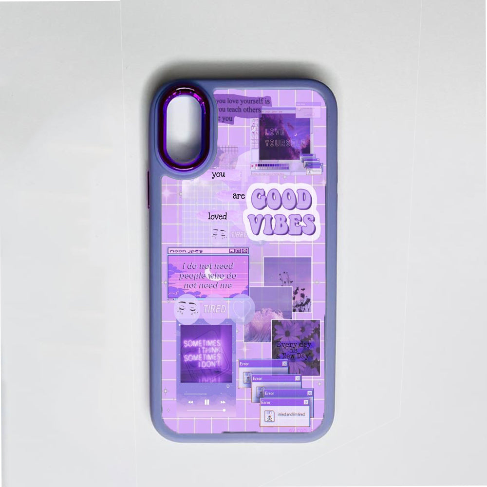 Vibes Purple Border Case