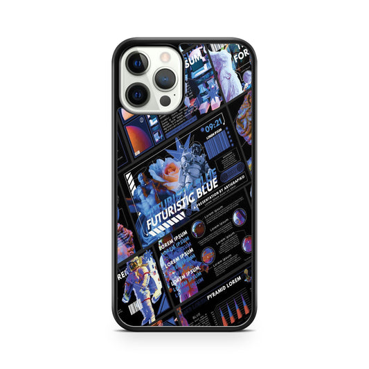 Futuristic Blue Glossy Case