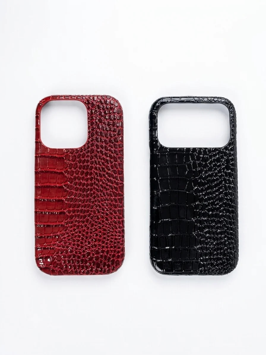 Croc Design Leather Phone case