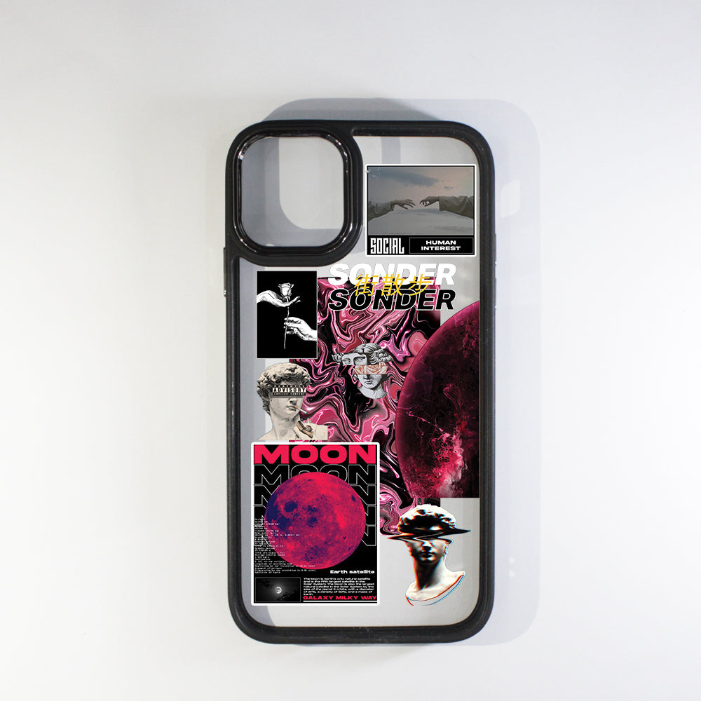 Red Moon Black Border Case