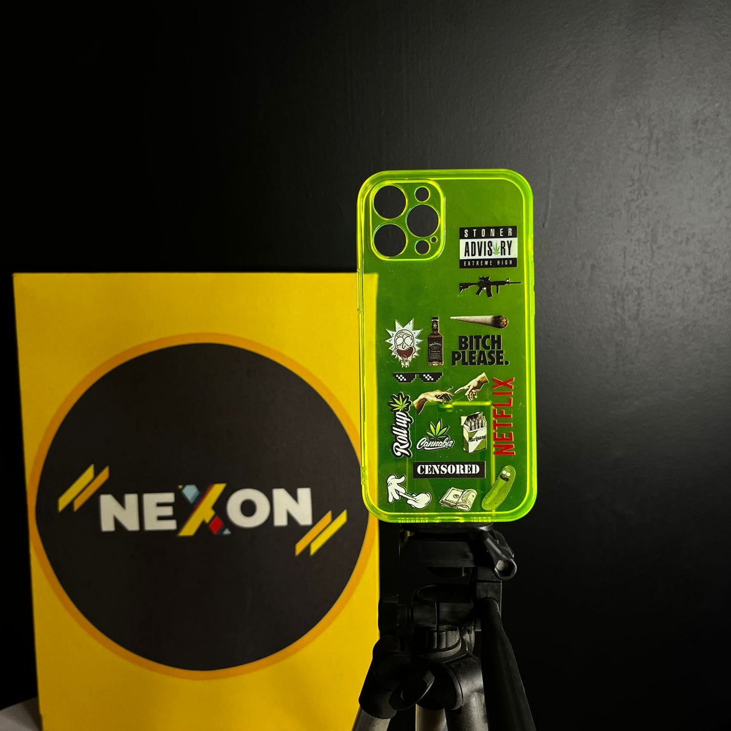 Green Neon Jack Daniels Case- iPhone 12 pro max