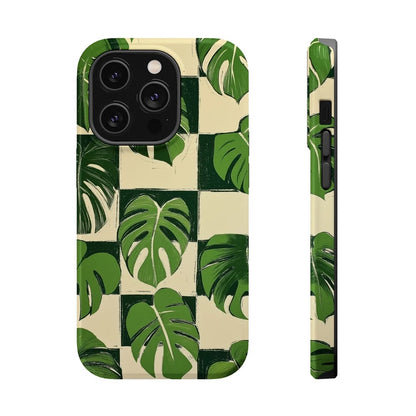 Botanical Grid Premium Glossy Phone Case (Dual Layer) Available For All iPhone Models