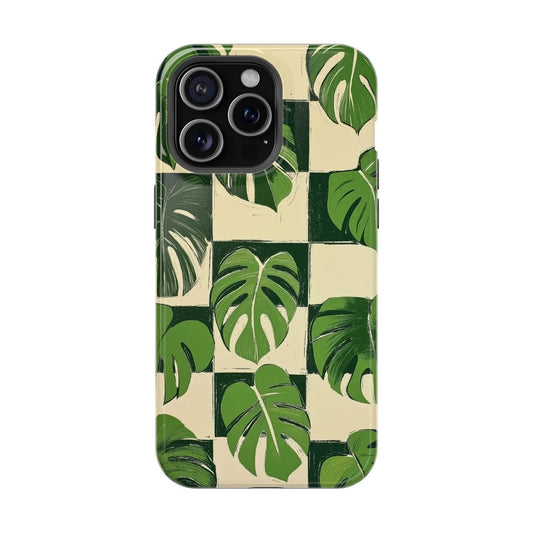 Botanical Grid Premium Glossy Phone Case (Dual Layer) Available For All iPhone Models