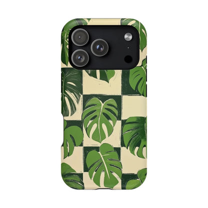 Botanical Grid Premium Glossy Phone Case (Dual Layer) Available For All iPhone Models