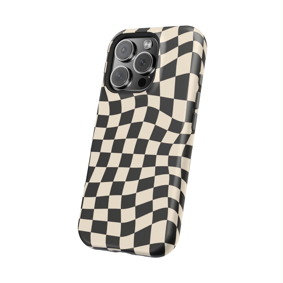 Fluid Grid Premium Glossy Phone Case (Dual Layer) Available For All iPhone Models