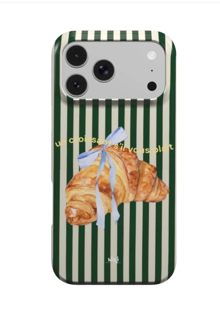 Croissant Chic Premium Glossy Phone Case (Dual Layer) Available For All iPhone Models
