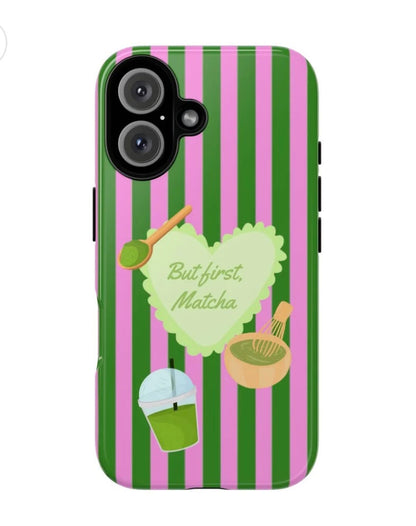 Matcha Moment Premium Glossy Phone Case (Dual Layer) Available For All iPhone Models