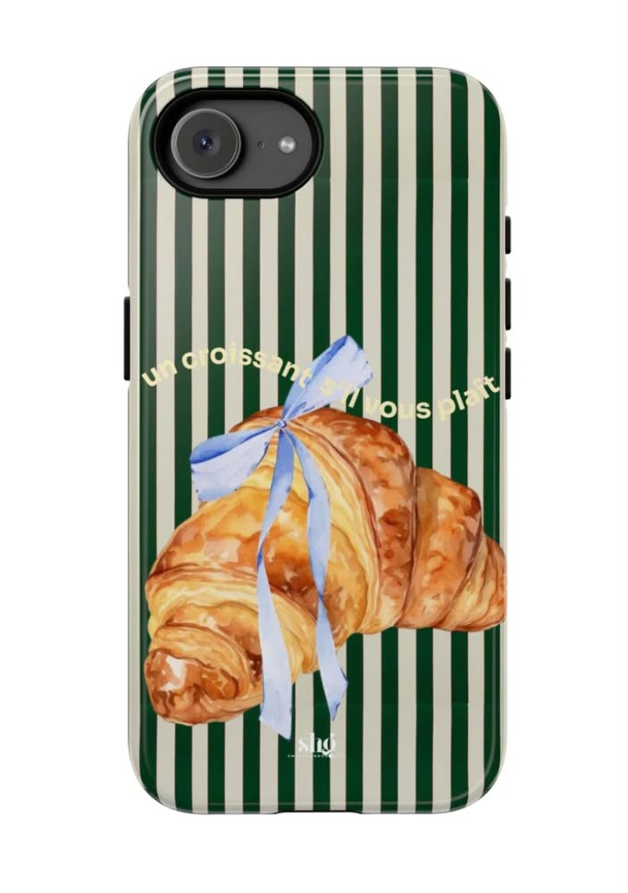 Croissant Chic Premium Glossy Phone Case (Dual Layer) Available For All iPhone Models