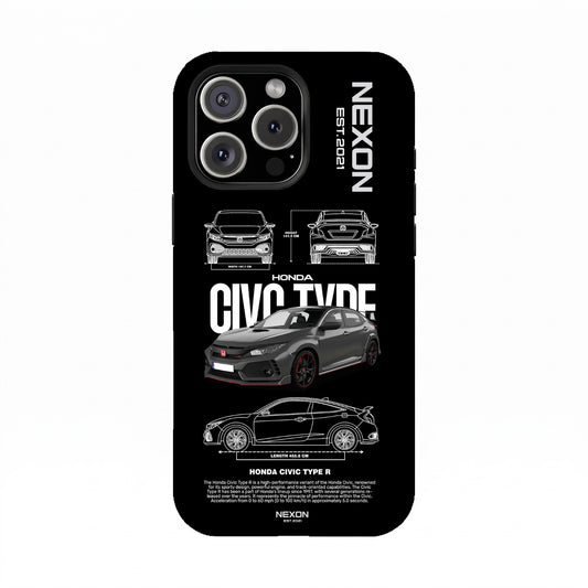 HONDA CIVIC TYPE R Premium Glossy Phone Case (Dual Layer) Available For All iPhone Models