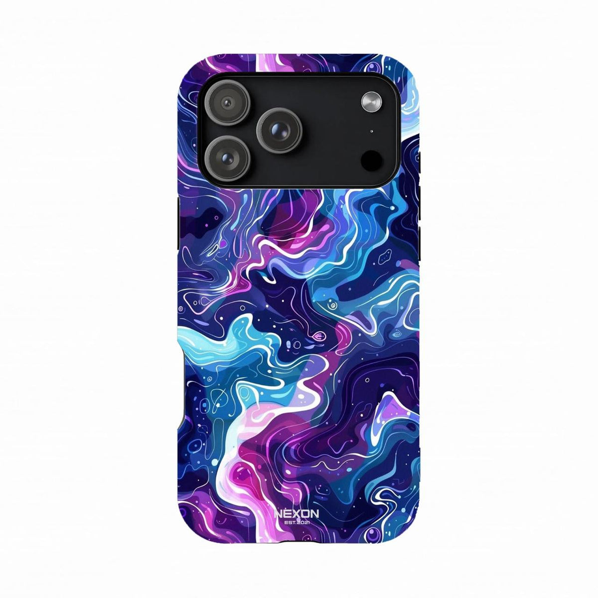 ELECTRIC NEBULA Premium Glossy Phone Case (Dual Layer) Available For All iPhone Models